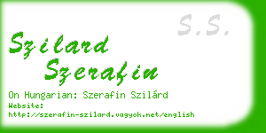 szilard szerafin business card